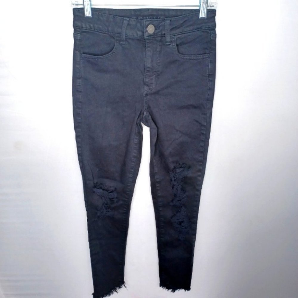American Eagle Next Level Stretch Raw Hem Size 4 Regular
